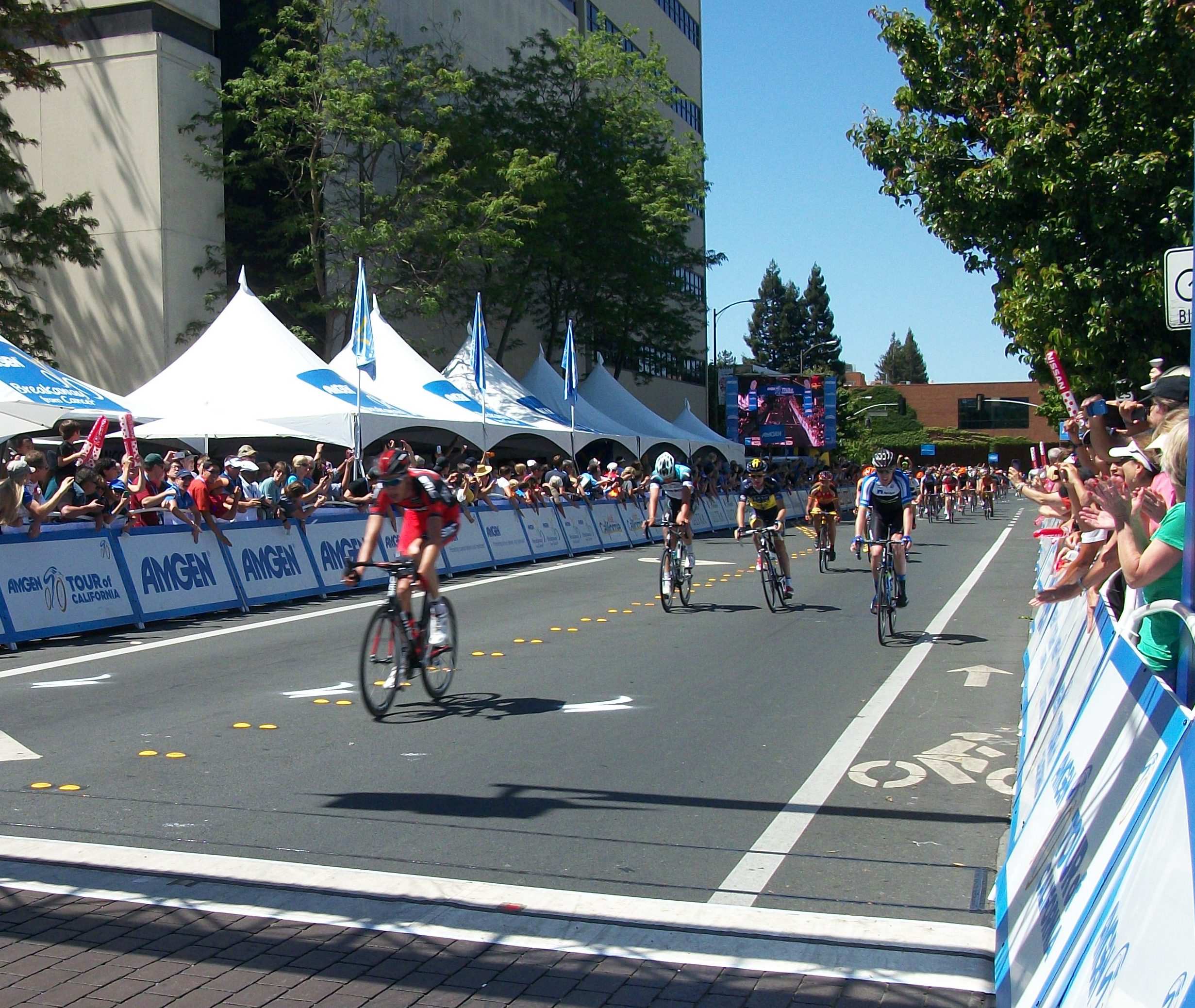 Peter Sagan of Cannondale Pro Cycling sprints to the finish