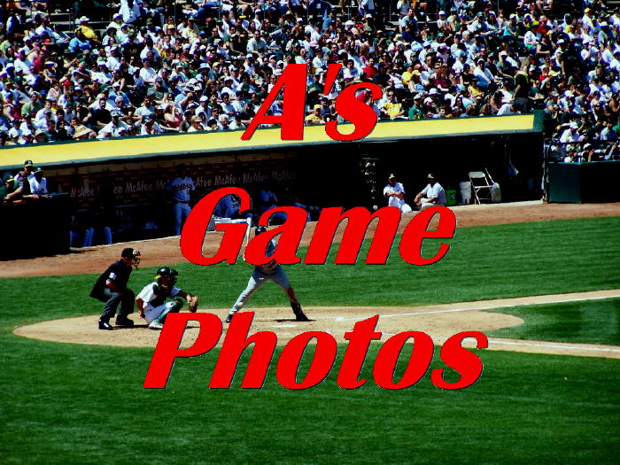 Pictures taken at some baseball games of the Oakland Athletics