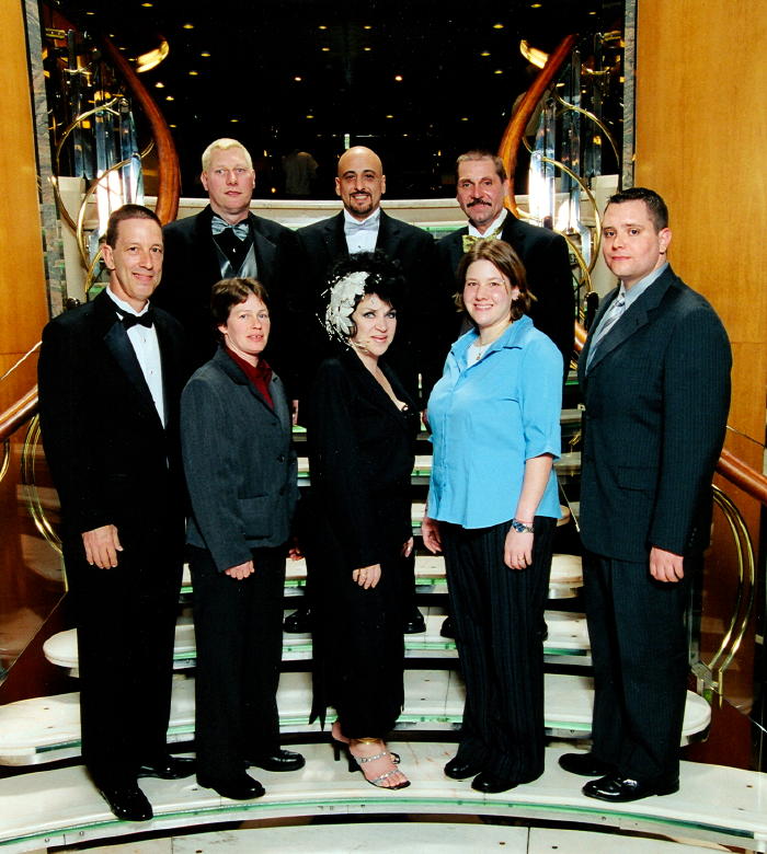 Top roll: Dennis, Bobby and Barry, Lower roll: Dave, Marlene, Anita, Jessica and Bill 