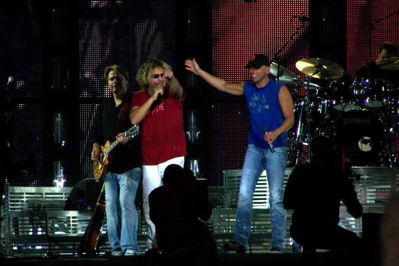 Sammy Hagar singing in front