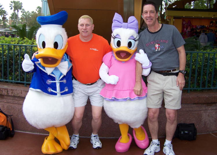 We met 2 of our close friends Donald & Daisy Duck
