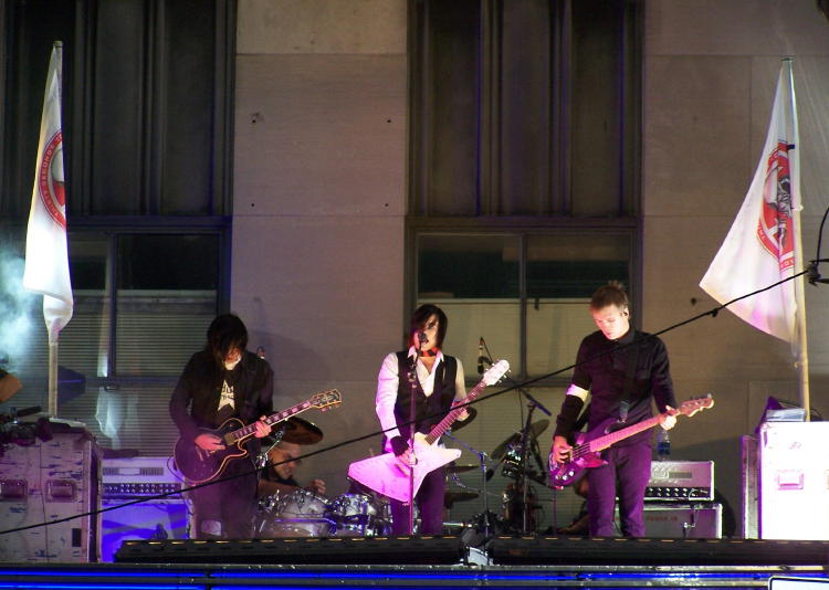 30 Seconds to Mars performed a short set atop Radio City's marquee