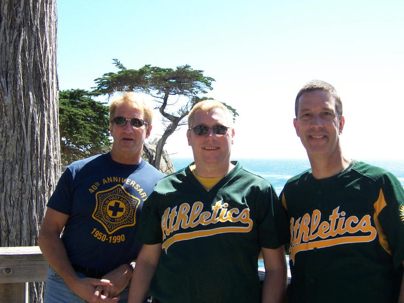 Jim, Dennis and Dave at Pebble Beach. 