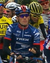 Lance at the starting line at the first annual San Francisco Grand Prix in 2001.  He raced twice in San Francisco in 2001 and 2002.  Lance did well in the races but did not win, it wasn't his type of race course.