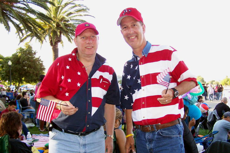 Dennis and Dave at Suison City, CA's 4th of July 2008 Celebration