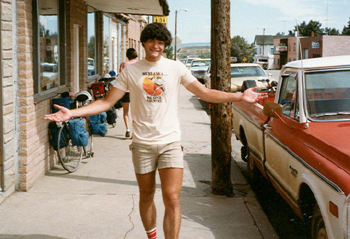 Tony is proudly modeling his shirt that portrays a unique message but not so nice to someone living in Nebraska.