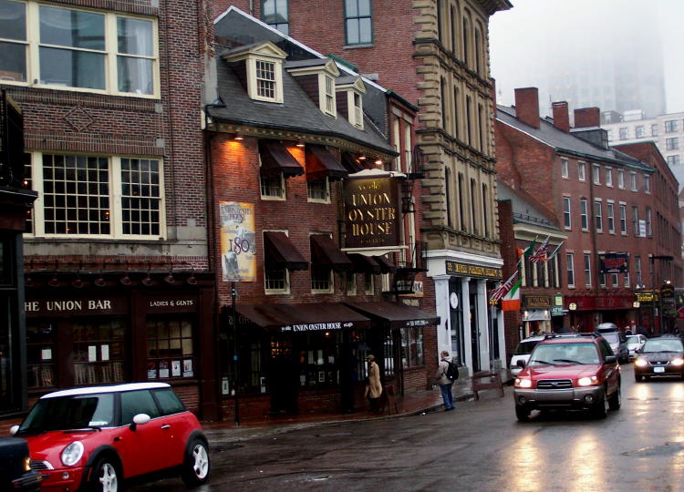 The Union Oyster House, the oldest restuarant in America. The seafood is really good at this place.