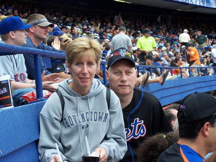 Denise and Dennis at the Mets game.