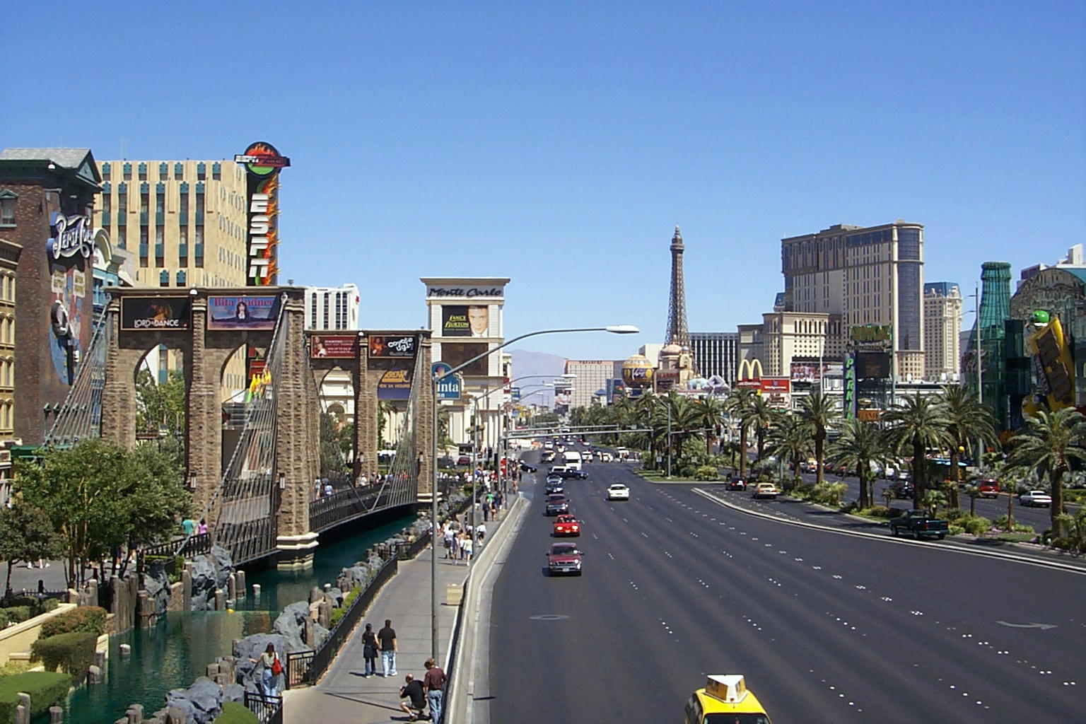 The strip in beautiful Las Vegas, Navada