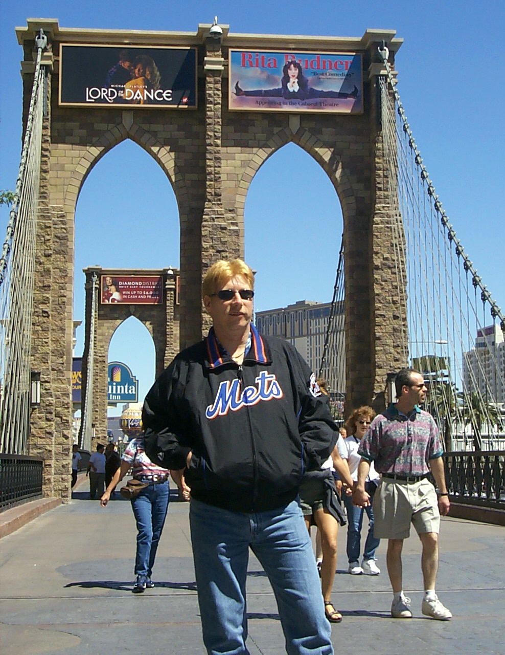 Our Brooklyn boy in his Met's baseball jacket - go figure