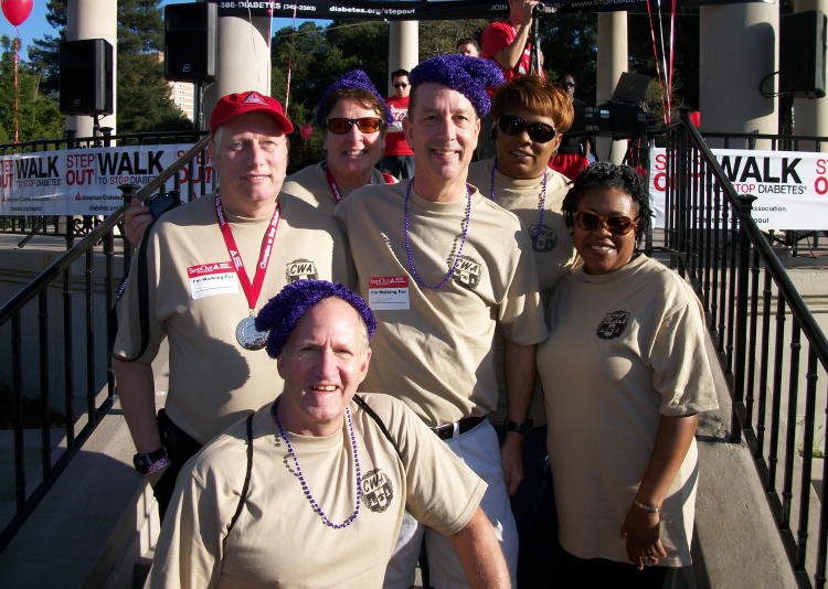 Team CWA 9415 members who did the walking. There were team members did volunteered their time working some of the booths.